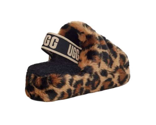 UGG FLUFF YEAH SLIDE LEOPARD
