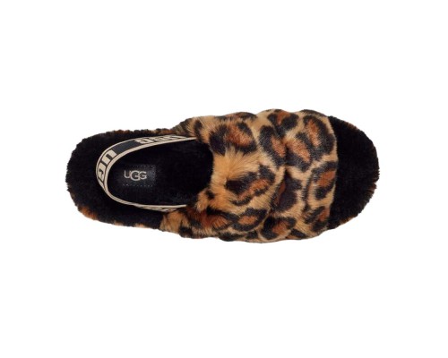 UGG FLUFF YEAH SLIDE LEOPARD