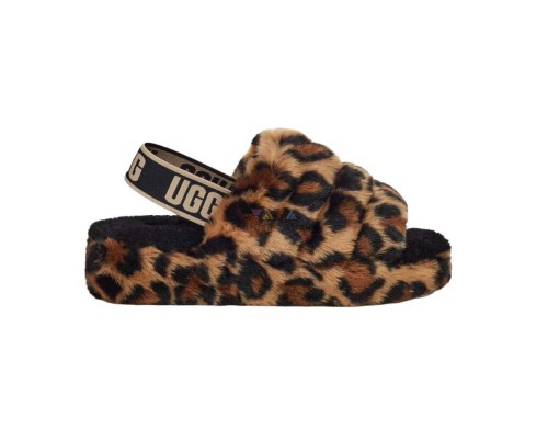 UGG FLUFF YEAH SLIDE LEOPARD