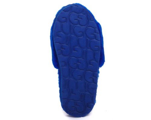 UGG FLUFF SLIDE SLIPPERS BLUE