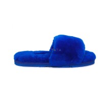 UGG FLUFF SLIDE SLIPPERS BLUE