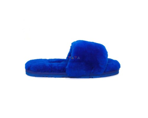 UGG FLUFF SLIDE SLIPPERS BLUE