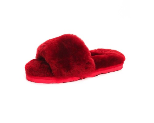 UGG FLUFF SLIDE SLIPPERS BORDO