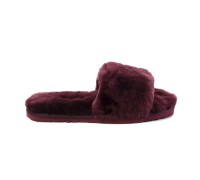 UGG FLUFF SLIDE SLIPPERS DARK PURPLE