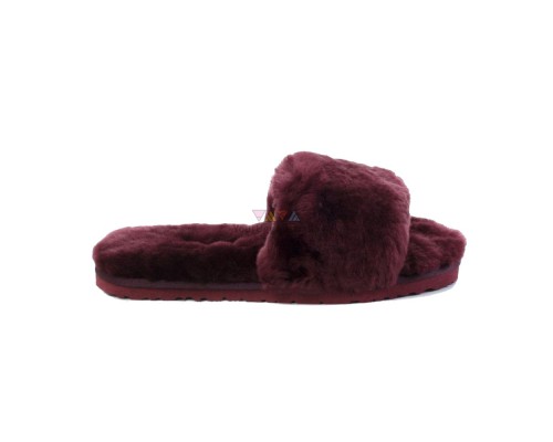 UGG FLUFF SLIDE SLIPPERS DARK PURPLE