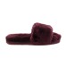 UGG FLUFF SLIDE SLIPPERS DARK PURPLE