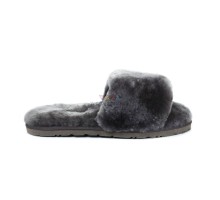 UGG FLUFF SLIDE SLIPPERS GREY