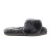 UGG FLUFF SLIDE SLIPPERS GREY