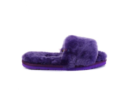 UGG FLUFF SLIDE SLIPPERS PURPLE