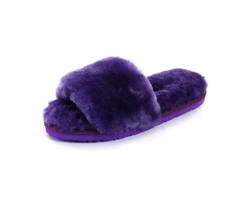 UGG FLUFF SLIDE SLIPPERS PURPLE