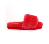 UGG FLUFF SLIDE SLIPPERS WATERMELON RED