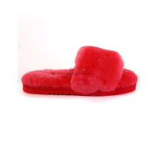 UGG FLUFF SLIDE SLIPPERS WATERMELON RED