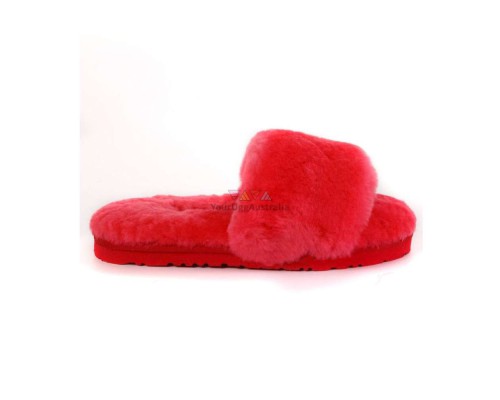 UGG FLUFF SLIDE SLIPPERS WATERMELON RED