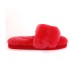 UGG FLUFF SLIDE SLIPPERS WATERMELON RED