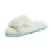UGG FLUFF SLIDE SLIPPERS WHITE