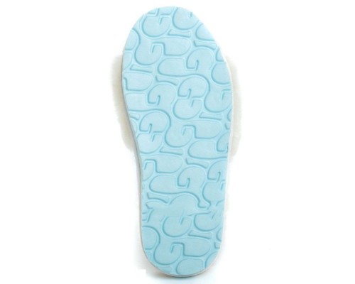 UGG FLUFF SLIDE SLIPPERS WHITE