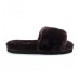 UGG FLUFF SLIDE SLIPPERS CHOCOLATE