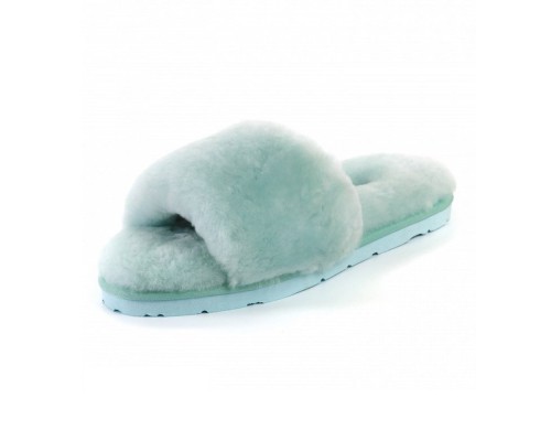 UGG FLUFF SLIDE SLIPPERS LAKE BLUE