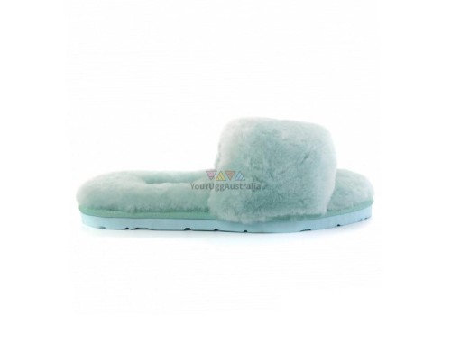 UGG FLUFF SLIDE SLIPPERS LAKE BLUE