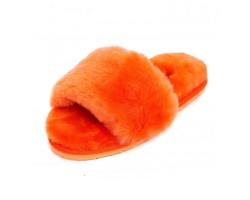 UGG FLUFF SLIDE SLIPPERS ORANGE