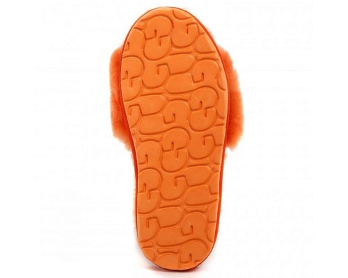 UGG FLUFF SLIDE SLIPPERS ORANGE