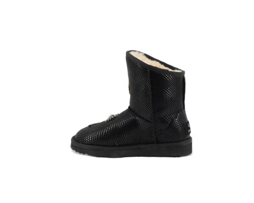 UGG JIMMY CHOO MULTISIGN SNAKE LEATHER BLACK