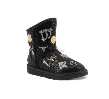 UGG JIMMY CHOO MULTISIGN SNAKE LEATHER BLACK