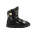 UGG JIMMY CHOO MULTISIGN SNAKE LEATHER BLACK