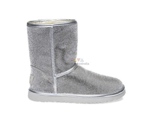 Ugg Jimmy Choo Swarowski Short Silver