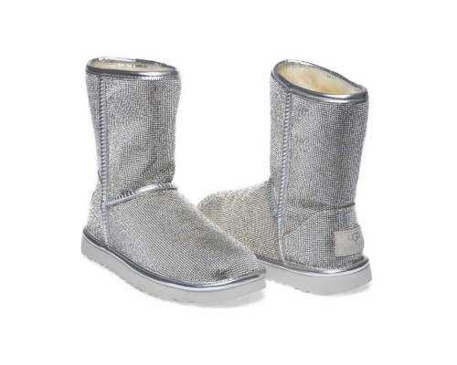 Ugg Jimmy Choo Swarowski Short Silver