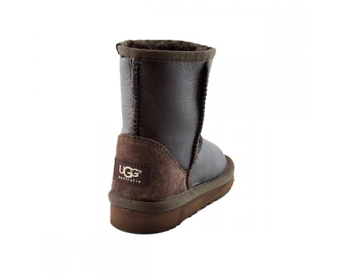 UGG KID'S CLASSIC METALLIC CHOCOLATE