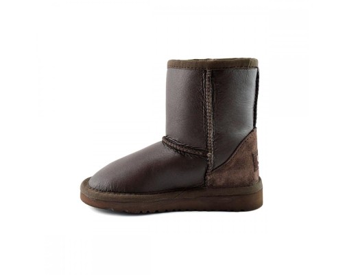 UGG KID'S CLASSIC METALLIC CHOCOLATE
