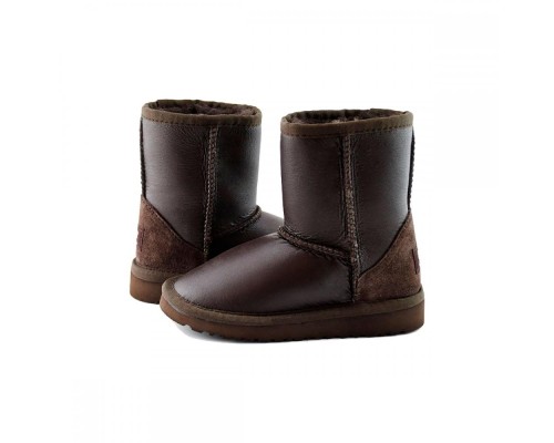 UGG KID'S CLASSIC METALLIC CHOCOLATE
