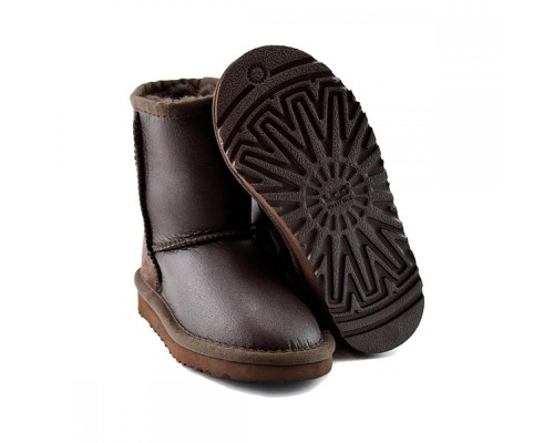 UGG KID'S CLASSIC METALLIC CHOCOLATE