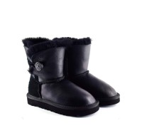 UGG KID'S BAILEY BUTTON METALLIC BLACK 