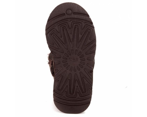 UGG KID'S BAILEY BUTTON METALLIC CHOCOLATE