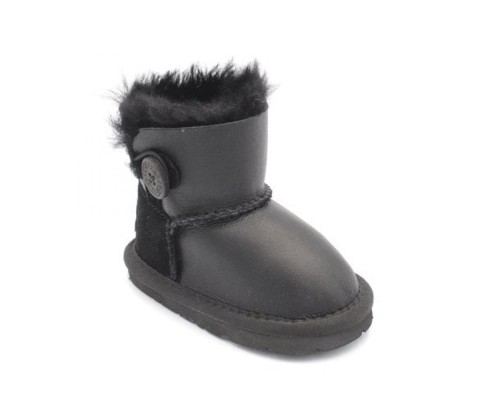 UGG KIDS BAILEY BUTTON MINI METALLIC BLACK