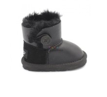 UGG KIDS BAILEY BUTTON MINI METALLIC BLACK