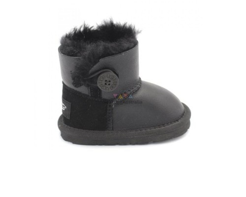 UGG KIDS BAILEY BUTTON MINI METALLIC BLACK