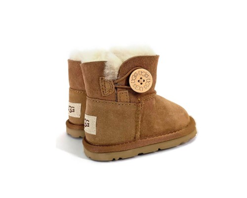 UGG KIDS BAILEY BUTTON MINI CHESTNUT
