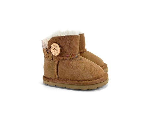 UGG KIDS BAILEY BUTTON MINI CHESTNUT