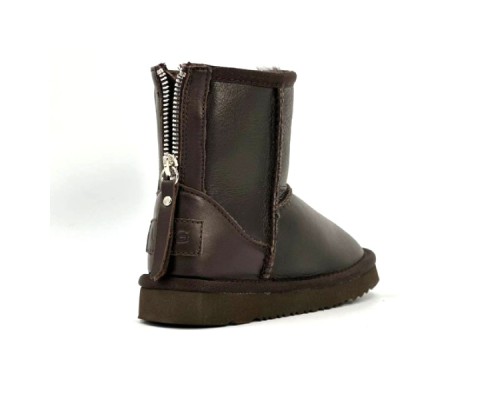 UGG KIDS ZIP METALLIC CHOCOLATE