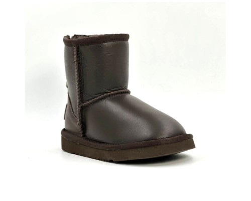 UGG KIDS ZIP METALLIC CHOCOLATE