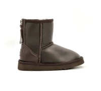 UGG KIDS ZIP METALLIC CHOCOLATE