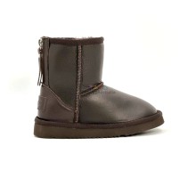 UGG KIDS ZIP METALLIC CHOCOLATE