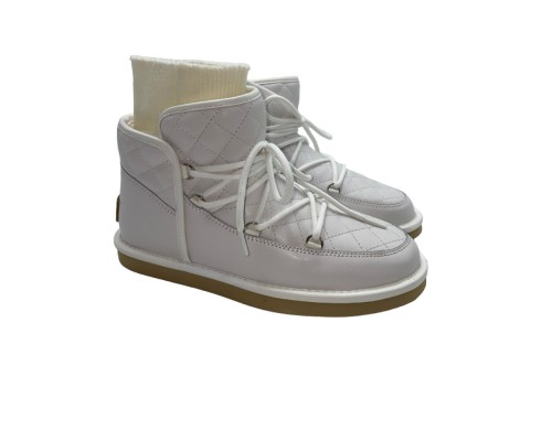 UGG LODGE MINI LEATHER WHITE