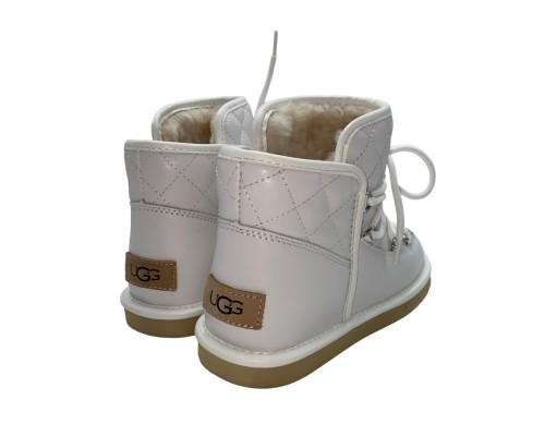 UGG LODGE MINI LEATHER WHITE