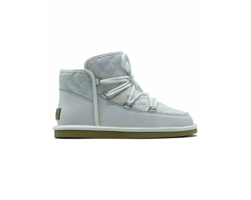 UGG LODGE MINI LEATHER WHITE