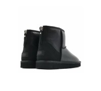 UGG MENS CLASSIC MINI ZIP METALLIC BLACK 