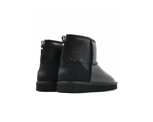 UGG MENS CLASSIC MINI ZIP METALLIC BLACK